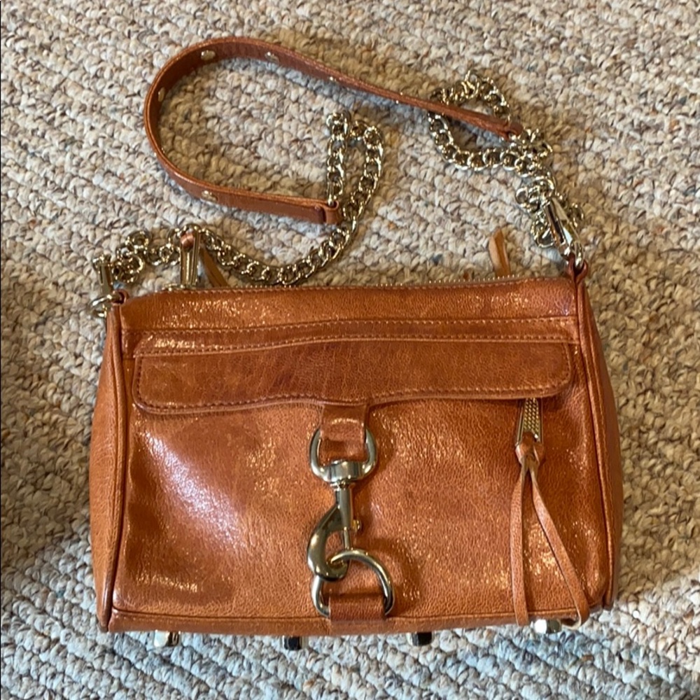 Brown leather Rebecca Minkoff crossbody purse